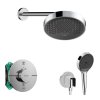 Hansgrohe  Sprchový set s termostatom pod omietku, s telesom, priemer 25 cm, 3 prúdy, chróm SANI21HHH006-HG