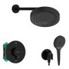 Hansgrohe  Sprchový set s termostatom pod omietku, s telesom, priemer 25 cm, 3 prúdy, matná čierna SANI21HHH406-HG