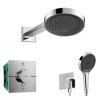 Hansgrohe  Sprchový set s termostatom pod omietku, s telesom, priemer 25 cm, 3 prúdy, chróm SANI21HHH007-HG