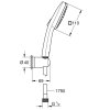 Grohe Vitalio Comfort Set sprchovej hlavice, držiaka a hadice, 2 prúdy, chróm 26399001-GR