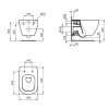 Ideal Standard Tesi Závesné WC, AquaBlade, matná biela T0079V1
