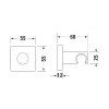 Duravit  Držiak sprchy, chróm UV0620026010
