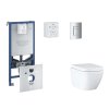 Grohe Rapid SLX Set predstenovej inštalácie, klozetu, dosky SoftClose a tlačidla Skate Cosmopolitan, Triple Vortex, chróm SANI11BB2104-GR