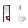 Grohe Rapid SL Set predstenovej inštalácie, klozetu, dosky SoftClose a tlačidla Skate Cosmopolitan, chróm SANI11BB2113-GR