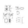 Grohe Rapid SLX Set predstenovej inštalácie, klozetu, dosky SoftClose a tlačidla Skate Cosmopolitan, Moon White SANI11BB3103-GR