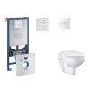 Grohe Rapid SLX Set predstenovej inštalácie, klozetu, dosky SoftClose a tlačidla Arena Cosmopolitan, alpská biela SANI11BB3104-GR