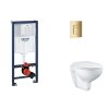 Grohe Rapid SL Set predstenovej inštalácie, klozetu, dosky SoftClose a tlačidla Skate Cosmopolitan, Cool Sunrise SANI11BB4122-GR