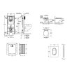 Grohe Rapid SL Set predstenovej inštalácie, klozetu, dosky SoftClose a tlačidla Arena Cosmopolitan S, kefovaný Cool Sunrise SANI11BB4124-GR