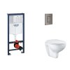 Grohe Rapid SL Set predstenovej inštalácie, klozetu, dosky SoftClose a tlačidla Skate Cosmopolitan, kefovaný Hard Graphite SANI11BB5114-GR