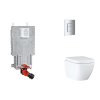 Grohe Uniset Set predstenovej inštalácie, klozetu, dosky SoftClose a tlačidla Skate Cosmopolitan, Triple Vortex, chróm SANI15BB2104-GR