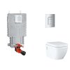 Grohe Uniset Set predstenovej inštalácie, klozetu, dosky SoftClose a tlačidla Skate Cosmopolitan, matný chróm SANI15BB2108-GR