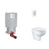 Grohe Uniset Set predstenovej inštalácie, klozetu, dosky SoftClose a tlačidla Skate Cosmopolitan, Moon White SANI15BB3103-GR