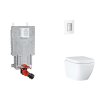 Grohe Uniset Set predstenovej inštalácie, klozetu, dosky SoftClose a tlačidla Skate Cosmopolitan, Triple Vortex, Moon White SANI15BB3107-GR