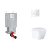 Grohe Uniset Set predstenovej inštalácie, klozetu, dosky SoftClose a tlačidla Arena Cosmopolitan, Triple Vortex, alpská biela SANI15BB3108-GR
