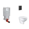 Grohe Uniset Set predstenovej inštalácie, klozetu, dosky SoftClose a tlačidla Even, phantom black SANI15BB5101-GR