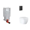 Grohe Uniset Set predstenovej inštalácie, klozetu, dosky SoftClose a tlačidla Even, Triple Vortex, phantom black SANI15BB5104-GR