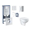 Grohe Rapid SLX Set predstenovej inštalácie, klozetu, dosky SoftClose, tlačidla Skate Cosmopolitan a súpravy na vhadzovanie tabliet, chróm SANI11BB2125-GR