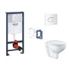 Grohe Rapid SL Set predstenovej inštalácie, klozetu, dosky SoftClose, tlačidla Arena Cosmopolitan a súpravy na vhadzovanie tabliet, alpská biela SANI11BB3147-GR
