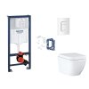 Grohe Rapid SL Set predstenovej inštalácie, klozetu, dosky SoftClose, tlačidla Skate Cosmopolitan a súpravy na vhadzovanie tabliet, Triple Vortex, alpská biela SANI11BB3148-GR
