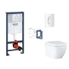 Grohe Rapid SL Set predstenovej inštalácie, klozetu, dosky SoftClose, tlačidla Arena Cosmopolitan a súpravy na vhadzovanie tabliet, Triple Vortex, alpská biela SANI11BB3149-GR