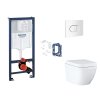 Grohe Rapid SL Set predstenovej inštalácie, klozetu, dosky SoftClose, tlačidla Arena Cosmopolitan a súpravy na vhadzovanie tabliet, Triple Vortex, alpská biela SANI11BB3150-GR