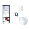 Grohe Rapid SL Set predstenovej inštalácie, klozetu, dosky SoftClose, tlačidla Skate Cosmopolitan a súpravy na vhadzovanie tabliet, alpská biela SANI11BB3151-GR