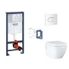 Grohe Rapid SL Set predstenovej inštalácie, klozetu, dosky SoftClose, tlačidla Arena Cosmopolitan a súpravy na vhadzovanie tabliet, alpská biela SANI11BB3153-GR