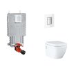 Grohe Uniset Set predstenovej inštalácie, klozetu, dosky SoftClose a tlačidla Skate Cosmopolitan, Moon White SANI15BB3111-GR