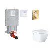 Grohe Uniset Set predstenovej inštalácie, klozetu, dosky SoftClose a tlačidla Arena Cosmopolitan S, Cool Sunrise SANI15BB4115-GR
