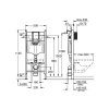 Grohe Solido Predstenová inštalácia pre závesné WC, výška 1,13 m 36497000-GR