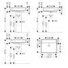 Hansgrohe Xanuia Q Umývadlo 55x48 cm, s prepadom, bez otvoru na batériu, biela 60239450-HG