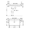 Hansgrohe Xanuia Q Umývadlo 80x48 cm, s prepadom, otvor na batériu, biela 60250450-HG