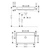 Hansgrohe Xanuia Q Umývadlo 80x48 cm, s prepadom, bez otvoru na batériu, biela 60251450-HG