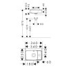 Hansgrohe Xanuia Q Umývadielko 36x25 cm, s prepadom, otvor na batériu, SmartClean, biela 61006450-HG