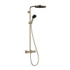 Hansgrohe Pulsify S Puro Sprchový set s termostatom, priemer 26 cm, 3 prúdy, kefovaný bronz 24236140-HG