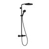 Hansgrohe Pulsify S Puro Sprchový set s termostatom, priemer 26 cm, 3 prúdy, EcoSmart, matná čierna 24237670-HG