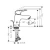 Hansgrohe Logis Umývadlová batéria s výpusťou, EcoSmart, CoolStart, chróm 71075000-HG