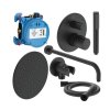 Ideal Standard CeraTherm Sprchový set s termostatom pod omietku, s telesom, priemer 30 cm, matná čierna A7573XG