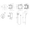 Ideal Standard CeraTherm Sprchový set s termostatom pod omietku, s telesom, 3 prúdy, chróm A7598AA