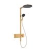 Hansgrohe Raindance Alive S Sprchový set s termostatom, priemer 30 cm, 3 prúdy, kefovaný bronz 24582140-HG