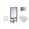 Geberit Duofix Set predstenovej inštalácie, klozetu Tesi a dosky softclose, tlačidlo Sigma01, lesklý chróm SANI11CD1109