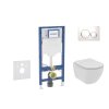 Geberit Duofix Set predstenovej inštalácie, klozetu Tesi a dosky softclose, tlačidlo Sigma20, biela/chróm SANI11CD3111