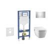 Geberit Duofix Set predstenovej inštalácie, klozetu TECEone a dosky softclose, tlačidlo Sigma30, lesklý chróm/matný chróm SANI11CT1105