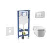 Geberit Duofix Set predstenovej inštalácie, klozetu TECEone a dosky softclose, tlačidlo Sigma30, matný chróm/chróm SANI11CT2106