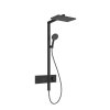 Hansgrohe Raindance Alive Q Sprchový set s termostatom, 21x34 cm, 3 prúdy, matná čierna 24580670-HG