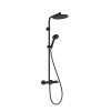 Hansgrohe Activera S Sprchový set s termostatom, priemer 24 cm, 2 prúdy, EcoSmart, matná čierna 28078670-HG