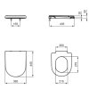 Ideal Standard Washpoint WC doska, Wrapover, SoftClose, biela R392101
