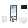 Geberit Duofix Set predstenovej inštalácie, klozetu Oudee Vortex a dosky softclose, tlačidlo Sigma01, čierna SANI11CA5151B