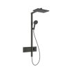 Hansgrohe Raindance Alive Q Sprchový set s termostatom, 21x34 cm, 3 prúdy, EcoSmart, kefovaný čierny chróm 24591340-HG