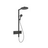Hansgrohe Raindance Alive S Sprchový set s termostatom, priemer 30 cm, 3 prúdy, EcoSmart, kefovaný čierny chróm 24583340-HG
